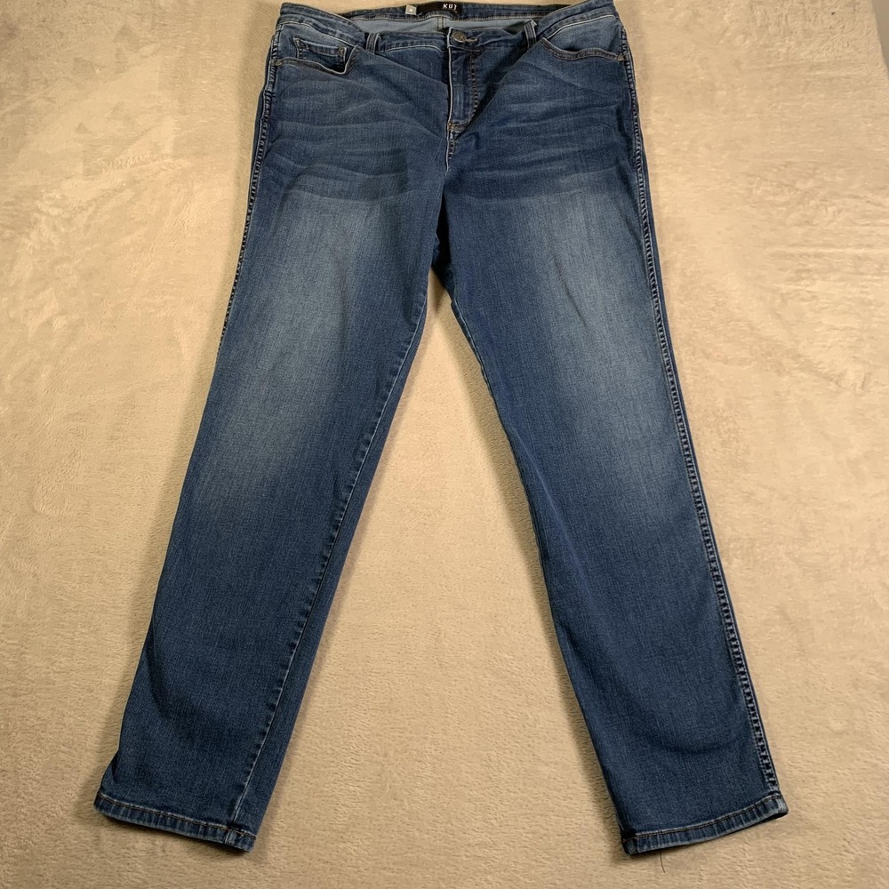 KUT from the Kloth Jeans Womens 18 Blue Skinny Stretch Tapered Denim KP0495MBA7